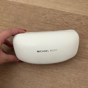 Michael Kors White Hard Sunglasses Case